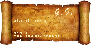 Glasel Ipoly névjegykártya
